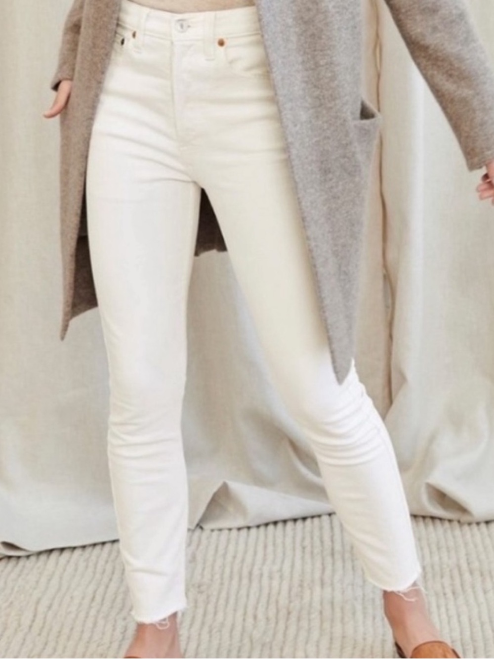 RE/DONE White Ankle Skinny Jeans